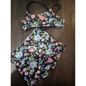 Art Class Girls M Floral 2 piece Swimsuit- new